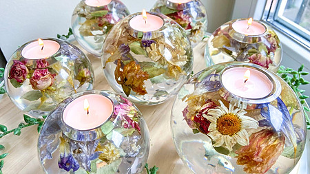 How to Make Resin Candle Holders With Real Flowers