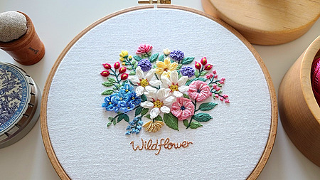 Wildflower embroidery tutorial for beginners