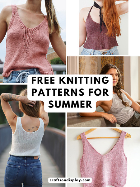 Free summer tank top knitting patterns for women - Best knit crop top patterns for beginners
