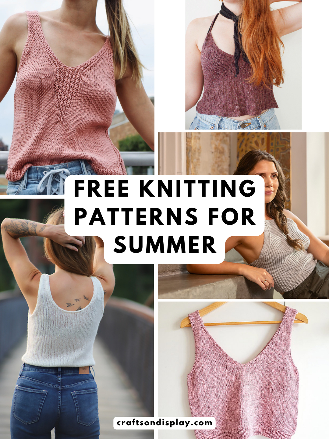 Free summer tank top knitting patterns for women - Crafts on display