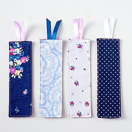 Free fabric bookmark sewing pattern - How to sew easy scraps bookmarks