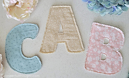 How to sew a custom fabric letter banner - Free fabric letters sewing tutorial for parties