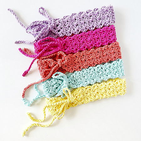 Whispering Lace Free Crochet Summer Headband Pattern