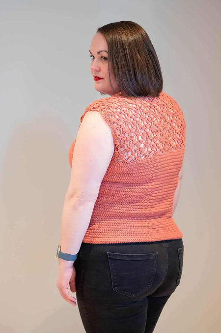 Free spider lace crochet top pattern - How to crochet a linked double crochet summer top
