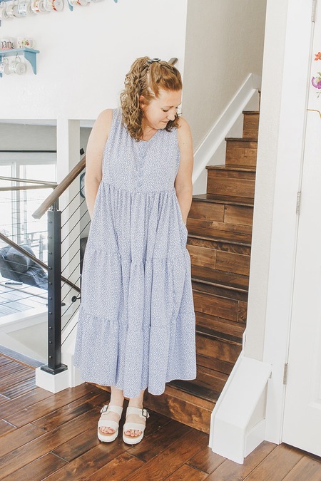 button front sundress free pdf sewing pattern from Life Sew Savory