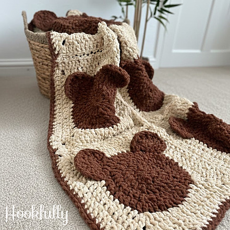 Free Cocoa Bear Crochet Blanket Pattern