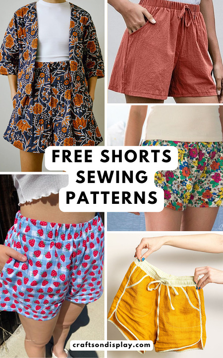 Free shorts sewing patterns for women: 16 designs
