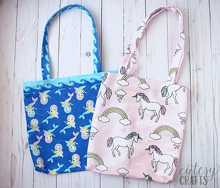 Beginner bandana tote bag sewing tutorial - How to sew a simple tote bag from a bandana