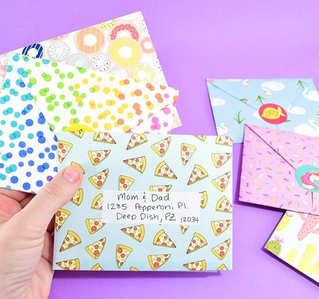 How to turn a note into an envelope - DIY easy folded letter envelope tutorial