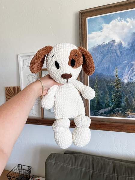 Free Crochet Puppy Snuggler Pattern Dog Lovey