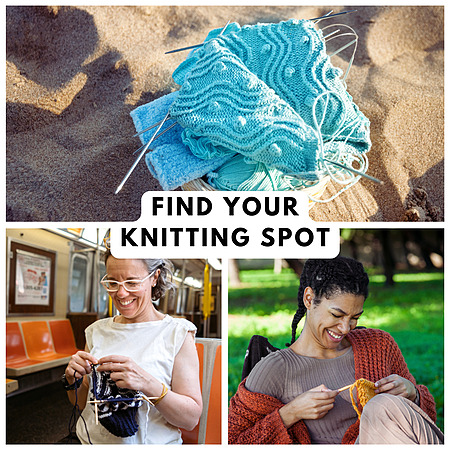 knitting in public