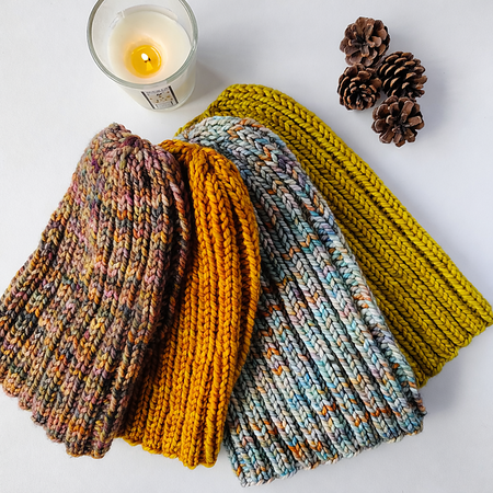 ree Festival Beanie knitting pattern - How to knit an easy bulky yarn ribbed beanie
