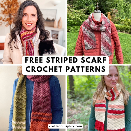 20 easy free striped crochet scarf patterns for cozy fall layering - free designs for quick handmade gifts