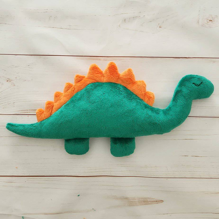 Free flat dinosaur plush sewing pattern - How to sew a beginner soft dinosaur plushie