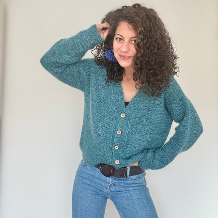 Free Soft Season Cardigan crochet pattern - How to crochet a seamless oversized V neck cardigan By Katerina
