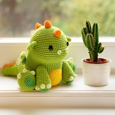 Free Koji the baby dragon crochet pattern - Sweet DIY baby dragon plushie tutorial by DIY Fluffies