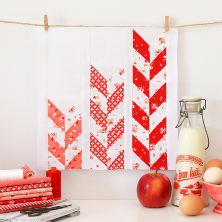 Free harvest quilt block pattern - How to sew a 12 inch autumn patchwork block