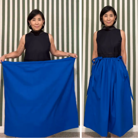 Free Jalu skirt sewing tutorial - Easy DIY drawstring skirt by DressupwithGrace